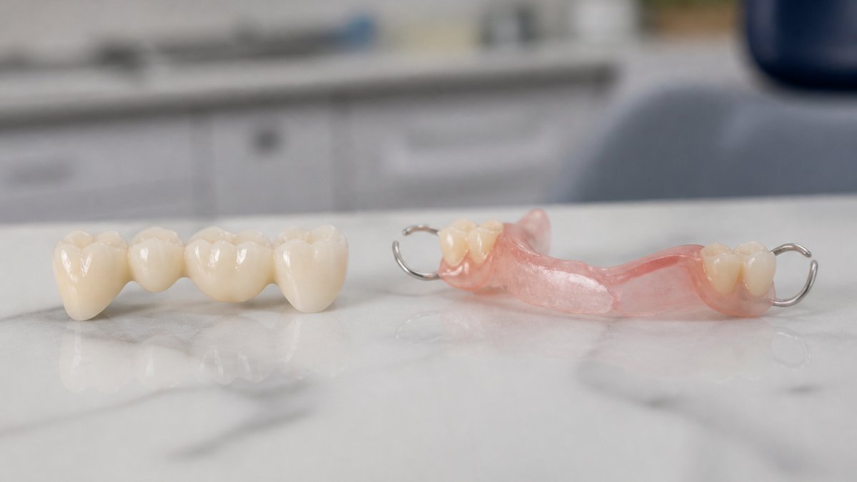 dental bridge vs partial denture for one missing tooth 1792558386